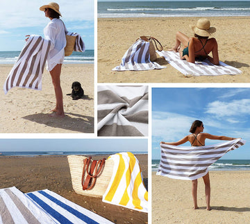 Velor Terry Beach Towel - Yacht